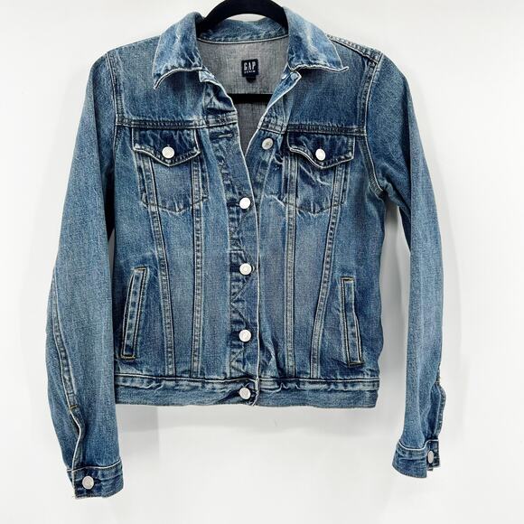 GAP Blue Denim Classic Jacket XS - Picture 1 of 4
